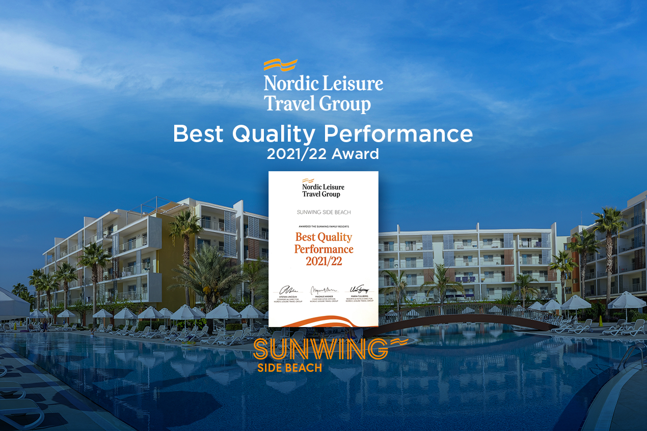Barut Sunwıng Side Beach “nordıc Leısure Travel Group Best Qualıty Performance” Ödülünü Aldı